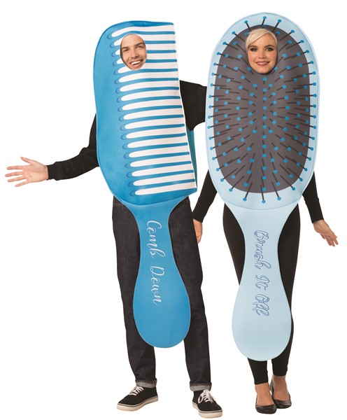 Comb and Brush Couple Halloween Costume, Adult One Size